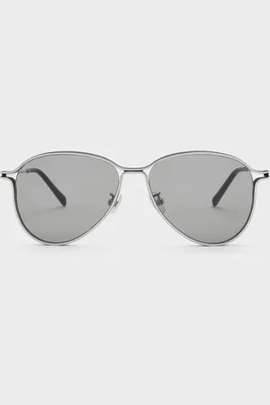 CHARLES & KEITH Metallic Accent Aviator Sunglasses