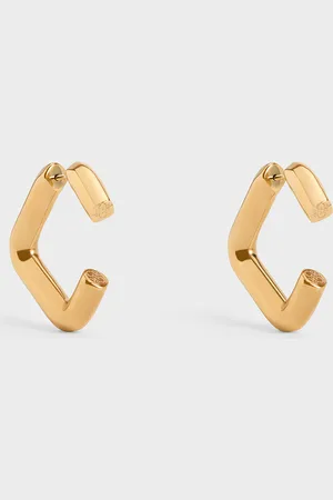 CHARLES & KEITH Angular Hoop Earrings