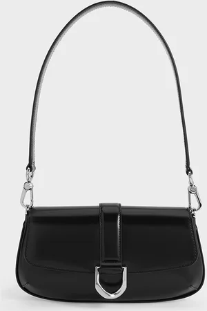 CHARLES & KEITH Gabine Leather Elongated Shoulder Bag