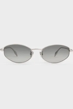 CHARLES & KEITH Crystal-Accent Oval Sunglasses