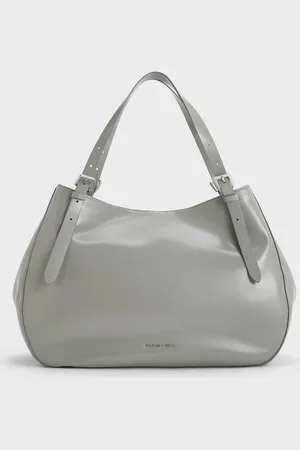 CHARLES & KEITH Buckle-Strap Slouchy Tote Bag
