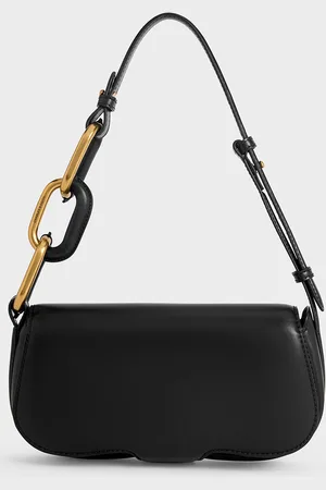CHARLES & KEITH Kora Metallic-Accent Elongated Bag