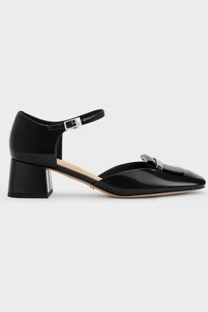CHARLES & KEITH Leather Square-Toe D