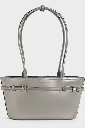 CHARLES & KEITH Sloane Metallic Elongated-Handle Shoulder Bag