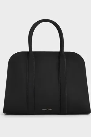 CHARLES & KEITH Axel Faux Suede Bowling Bag
