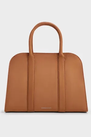 CHARLES & KEITH Axel Faux Suede Bowling Bag