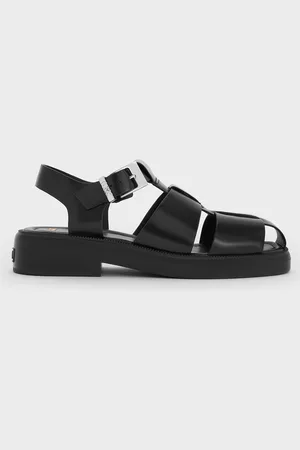 CHARLES & KEITH Leather Caged Sandals