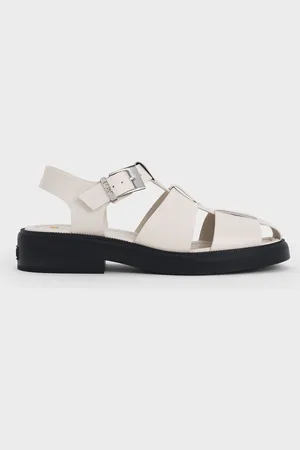 CHARLES & KEITH Leather Caged Sandals