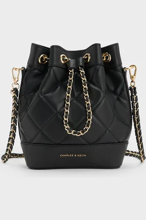 CHARLES & KEITH Julia Quilted Two-Way Bucket Bag