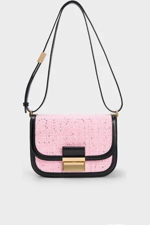 CHARLES & KEITH Charlot Tweed Bag