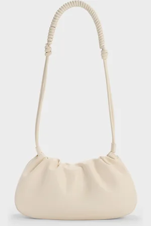 CHARLES & KEITH Lorelai Ruched Knotted-Strap Shoulder Bag