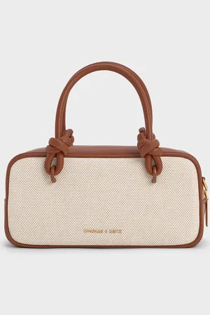 CHARLES & KEITH Sammie Canvas Knotted-Handle Elongated Bag