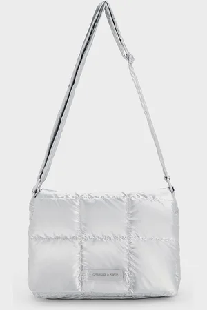 CHARLES & KEITH Mini Errya Nylon Quilted Puffy Crossbody Bag
