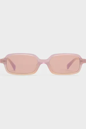 CHARLES & KEITH Bree Recycled Acetate Rectangular Sunglasses