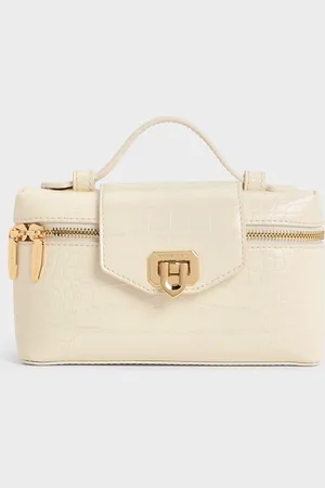 CHARLES & KEITH Arwen Croc-Effect Top Handle Vanity Bag
