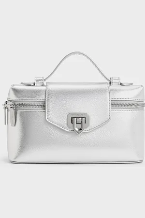 CHARLES & KEITH Arwen Metallic Top Handle Vanity Bag