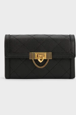 CHARLES & KEITH Tallulah Quilted Push-Lock Clutch