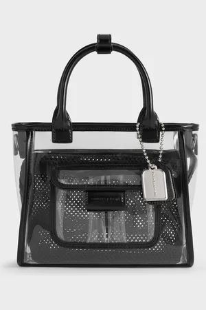 CHARLES & KEITH Noah See-Through Mesh Tote Bag