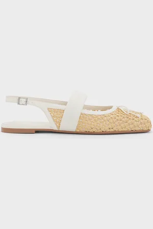 CHARLES & KEITH Lyric Woven Bow Slingback Flats