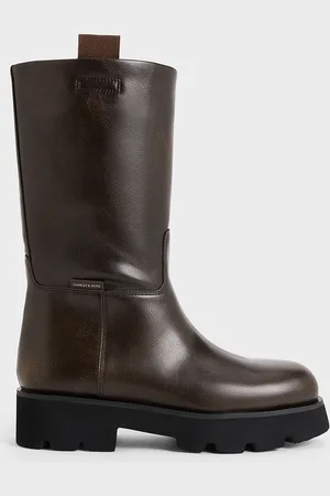 CHARLES & KEITH Double Pull-Tab Calf Boots