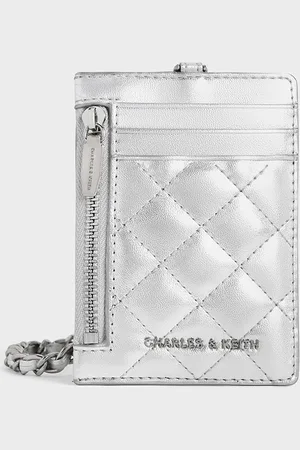CHARLES & KEITH Wisteria Quilted Braided-Strap Card Holder