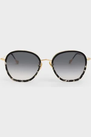 CHARLES & KEITH Recycled Acetate Wire-Frame Sunglasses