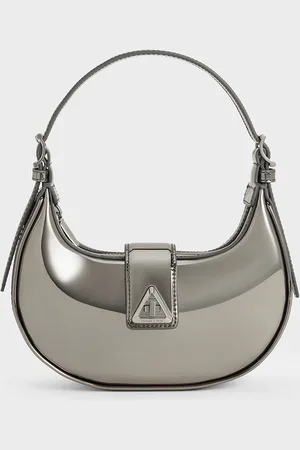 CHARLES & KEITH Trice Metallic Accent Belted Shoulder Bag