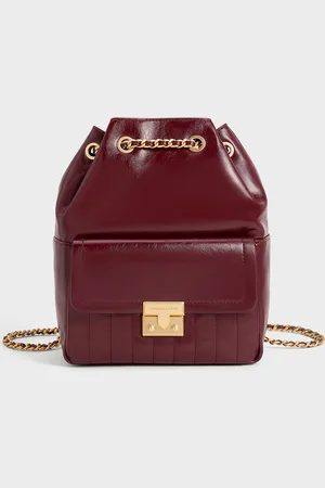 CHARLES & KEITH Donna Crinkle-Effect Backpack