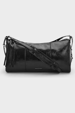 CHARLES & KEITH Bryna Panelled Grommet-Strap Crossbody Bag