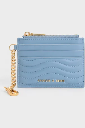 CHARLES & KEITH Aubrielle Stitch-Trim Zip Card Holder