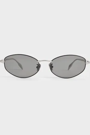 CHARLES & KEITH Crystal-Accent Oval Sunglasses