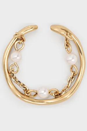 CHARLES & KEITH Corrine Pearl Chain-Link Double Ring