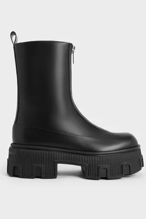 CHARLES & KEITH Zip-Up Platform Calf Boots