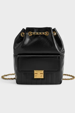CHARLES & KEITH Donna Crinkle-Effect Backpack