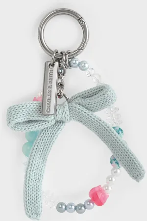 CHARLES & KEITH Crochet Bow Beaded Charm