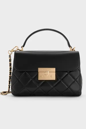 CHARLES & KEITH Alva Quilted Top Handle Bag