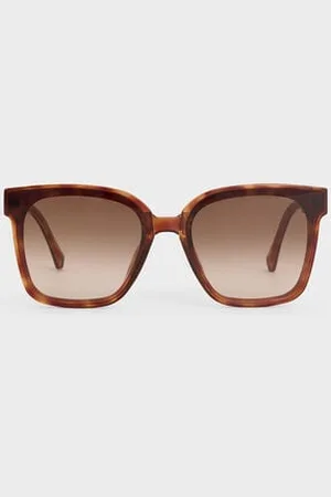 CHARLES & KEITH Brea Tortoiseshell Foldable Sunglasses