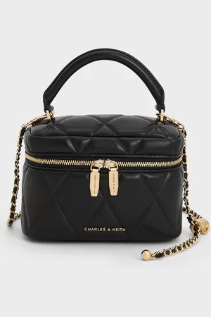 CHARLES & KEITH Arwen Quilted Top Handle Vanity Bag
