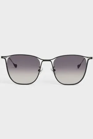 CHARLES & KEITH Two-Tone Wire Frame Butterfly Sunglasses