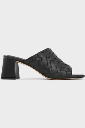 CHARLES & KEITH Ivette Woven Square-Toe Heeled Mules