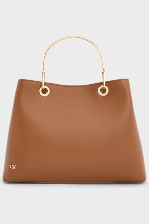 CHARLES & KEITH Leather Ring-Handle Bag