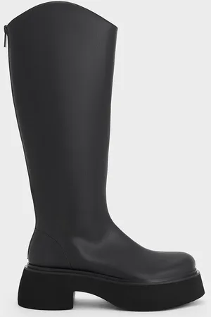 CHARLES & KEITH Cowboy Platform Knee-High Boots