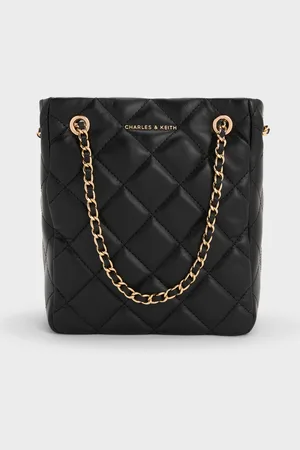 CHARLES & KEITH Alva Quilted Braided-Strap Shoulder Bag