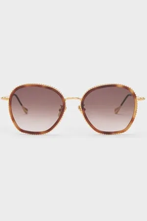 CHARLES & KEITH Twisted Metallic Butterfly Sunglasses