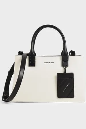 CHARLES & KEITH Cameron Double Top Handle Bag