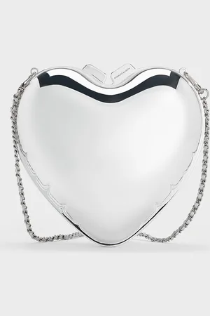 CHARLES & KEITH Metallic Heart Crossbody Bag