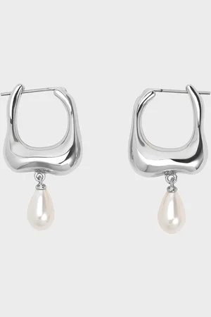 CHARLES & KEITH Corrine Teardrop Pearl Hoop Earrings