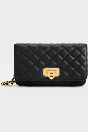 CHARLES & KEITH Cressida Quilted Push-Lock Clutch