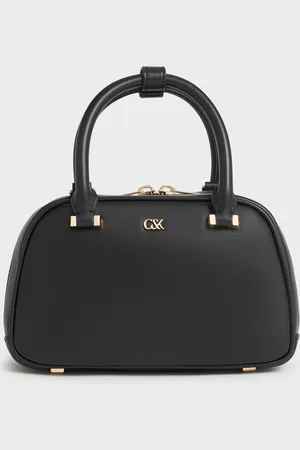 CHARLES & KEITH Leather Bowling Bag