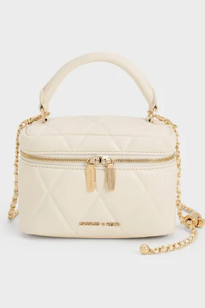 CHARLES & KEITH Arwen Quilted Top Handle Vanity Bag